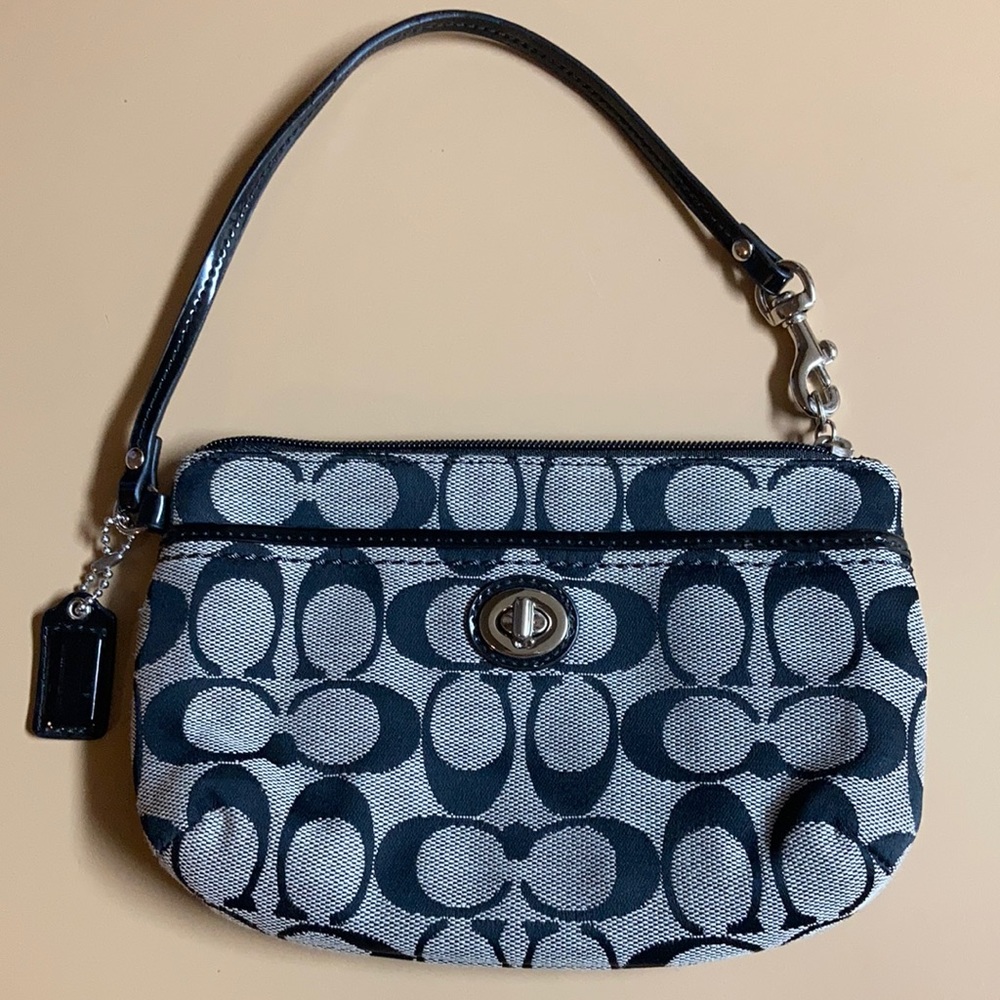 Coach wristlet brand new never used black and grey